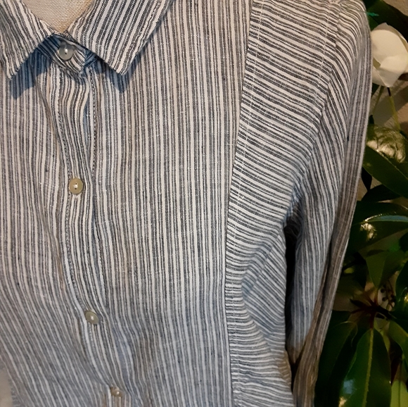 ARTISAN * NY 100% Linen LS Button Up Shirt Size Small - Picture 3 of 7